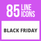 85 Black Friday Line Icons, Icons | GraphicRiver